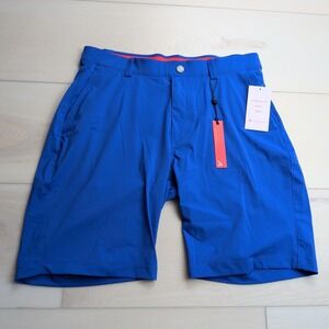 NEW Redvanly Shorts Mens M Olympic Blue Hanover Golf Pull-on Performance Stretch